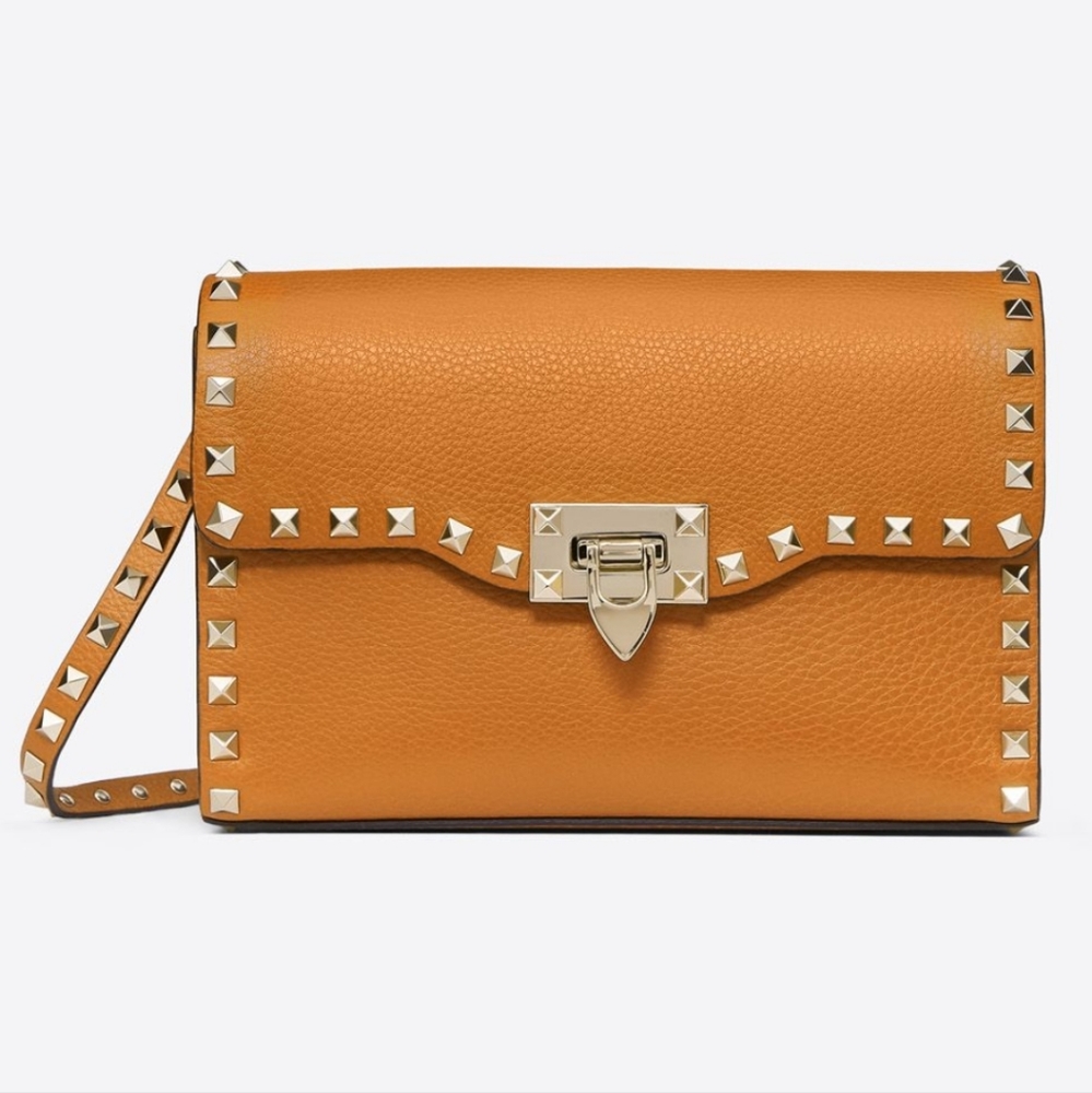 SOLD-💜Host Pick💜BWT Valentino Garavani ROCKSTUD GRAINY CALFSKIN CROSSBODY BAG - Picture 1 of 14